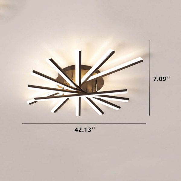 Nordic Creative Line 1-Light LED Semi-Flush Mount Ceiling Light - Image 12