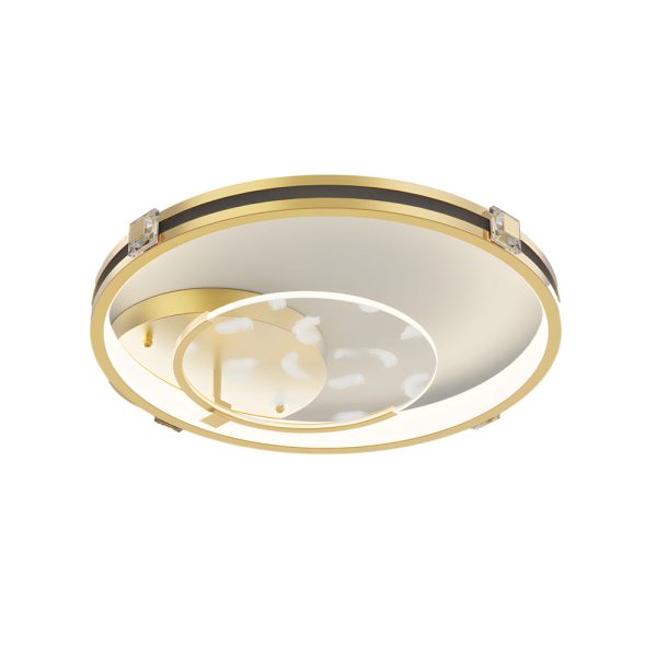 Round Acrylic Feathers Three Step Dimming LED Modern Ceiling Light Fixture - Image 7