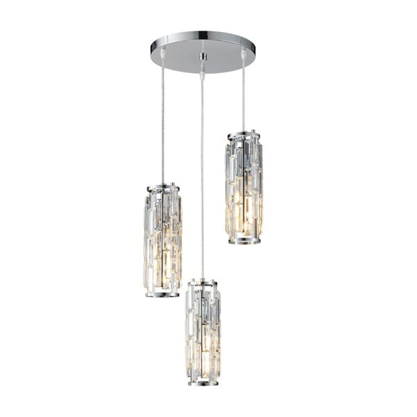 1 Pc Creative Iron Crystal Glass Industrial Style Chandelier Pendant Lights - Image 12