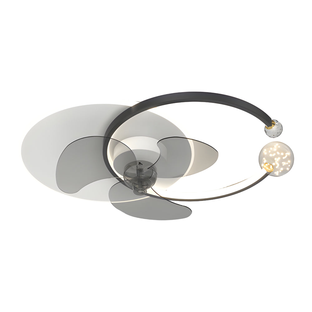 2-363734f1-fa3b-4ba1-9c3d-afb3cc472e13-1.jpg Mute Creative Round Ring 3 Step Dimming Modern Flush Mount Ceiling Fan Lamp - Image 7