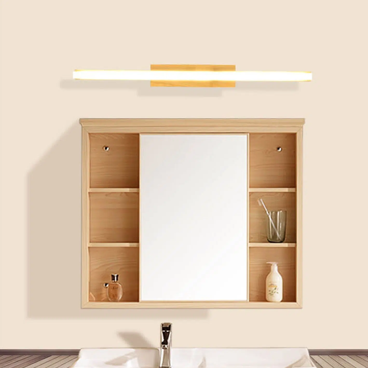 2-3996ff5f-55fc-4697-8d18-4c4ad8b55265.jpg Nordic Minimalist Log Strip Vanity Light LED Wall Sconce Lamp - Image 1