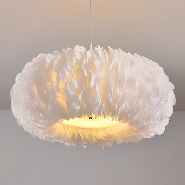 Minimalist Feathers White Creative Modern Pendant Lighting Chandelier - Image 5
