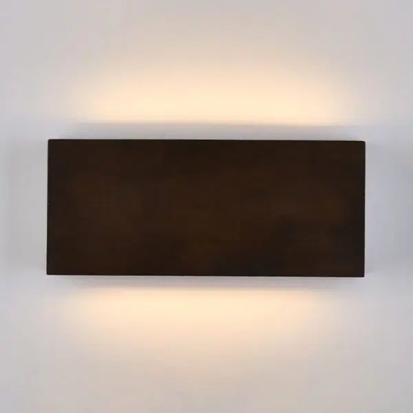 Japanese Wabi-sabi Log Wood Rectangular LED Wall Sconce Lamp - Image 5
