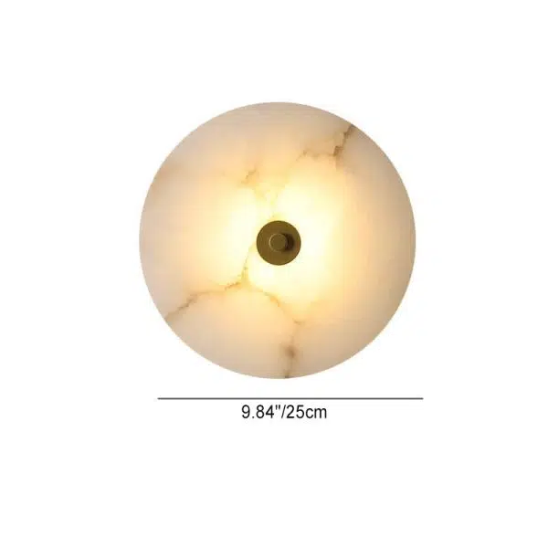 Modern Luxury Round Marble Iron LED Wall Sconce Lamp - Image 5