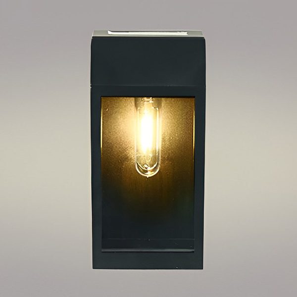 Rectangular Glass LED Waterproof Light-controlled Solar Wall Lamp - Image 5