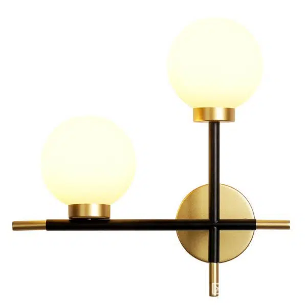 Nordic Minimalist Magic Bean Glass 1/2 Light Wall Sconce Lamp - Image 12