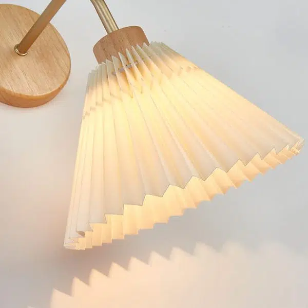 Modern Minimalist Pleated Umbrella Shade 1-Light Wall Sconce Lamp - Image 9