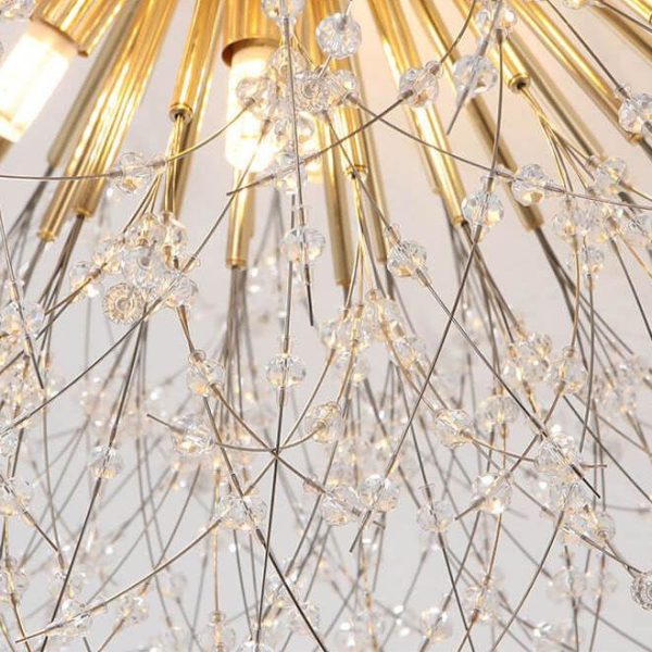 Modern Creative Dandelion Crystal 5/6/8 Light Semi-Flush Mount Ceiling Light - Image 9