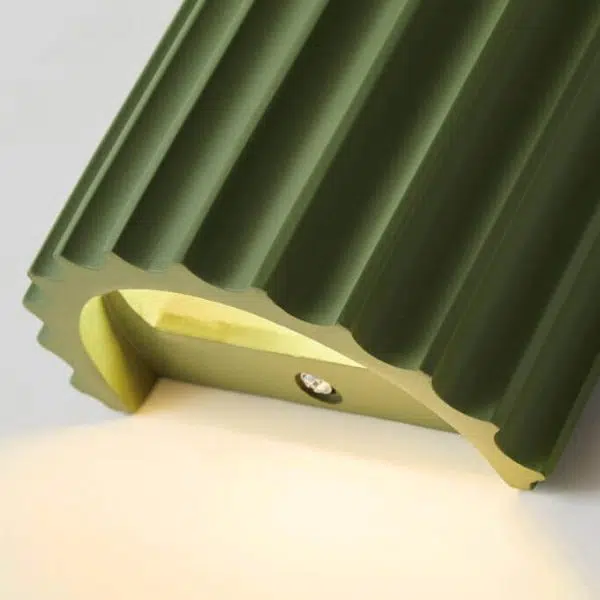 Macaron Resin Striped Half Cylinder 1-Light Wall Sconce Lamp - Image 12