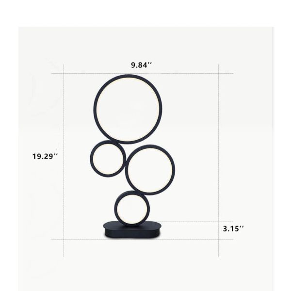 Minimalist 4-Circle Ring LED Table Lamp - Image 11