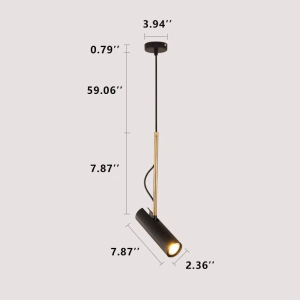 Modern Minimalist Gold 1-Light LED Spotlight Pendant Light - Image 16