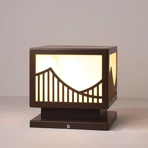 Waterproof LED Mountain Scenery Modern Solar Deck Post Lights Lawn Lights - Image 8