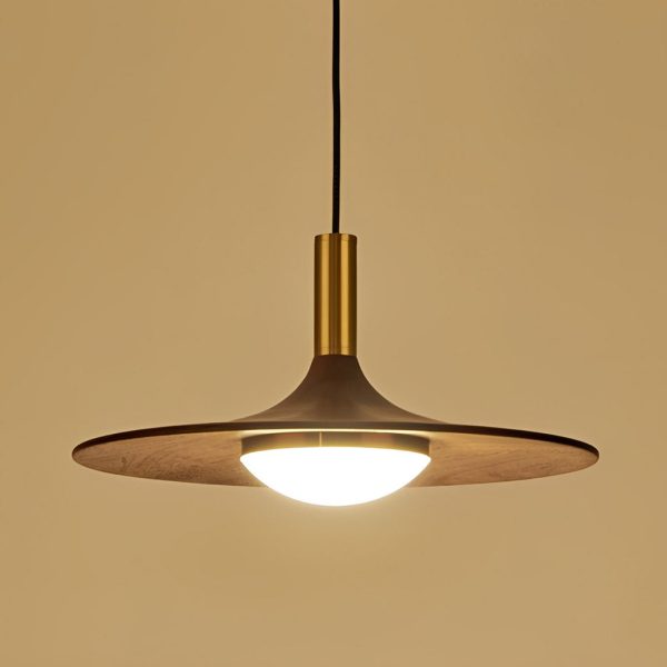 Creative Flying Saucer Shape Wood LED Nordic Chandelier Pendant Lights - Image 5