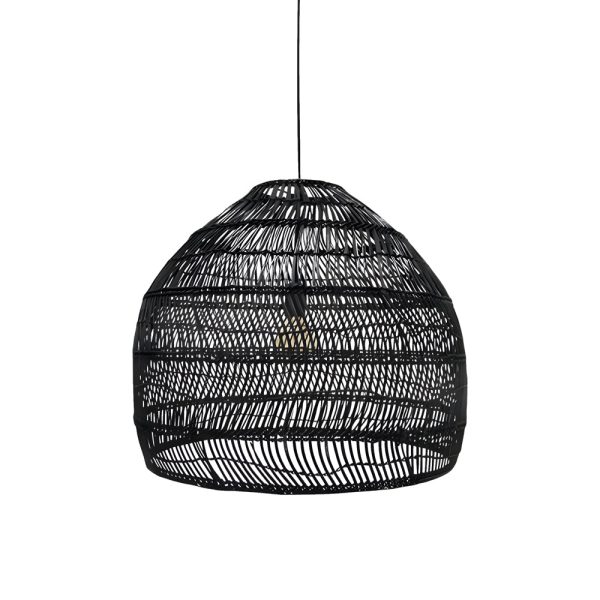 15.7-/19.7-Inch W Rattan Woven Dome Pendant Light - Image 7