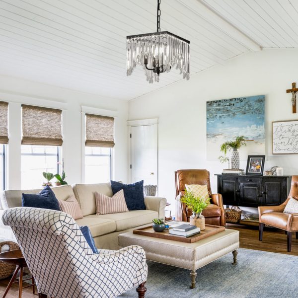 4 Lights Crystal Strips LED Three Step Dimming Black Modern Chandelier - Image 2