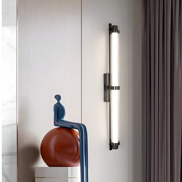 Modern Long Acrylic Tube LED Metallic Indoor Sconce Wall Lamp, 27.55''/35.43 - Image 3