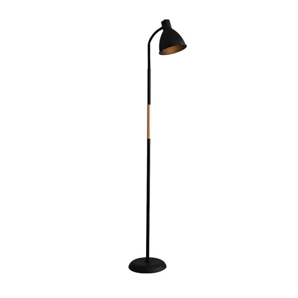 59 inch Wood and Metal Arc LED Task Floor Lamp - Image 9