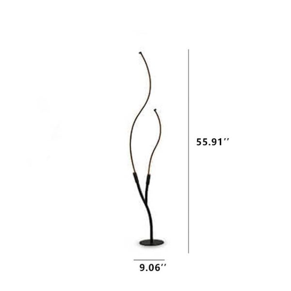 Modern Minimalist Curved Line 1-Light LED Standing Floor Lamp - Image 7