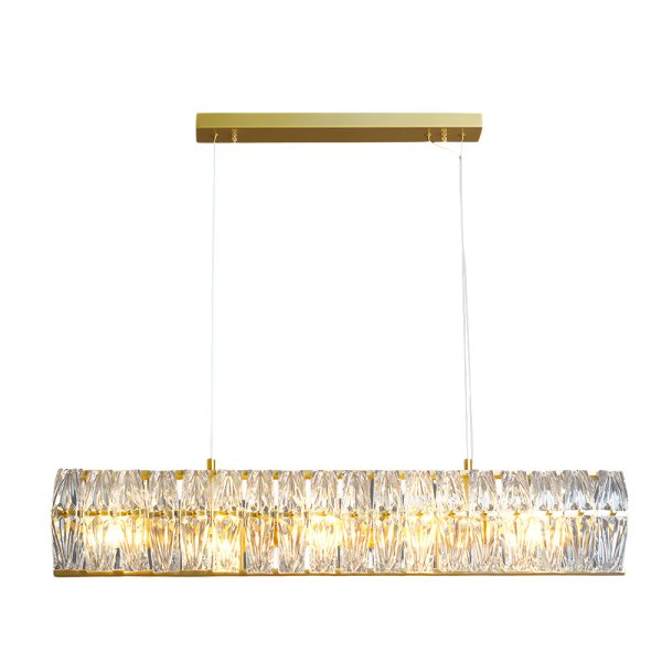 Round Glass Luxury 3 Step Dimming Simple Long Post-Modern Chandelier - Image 9