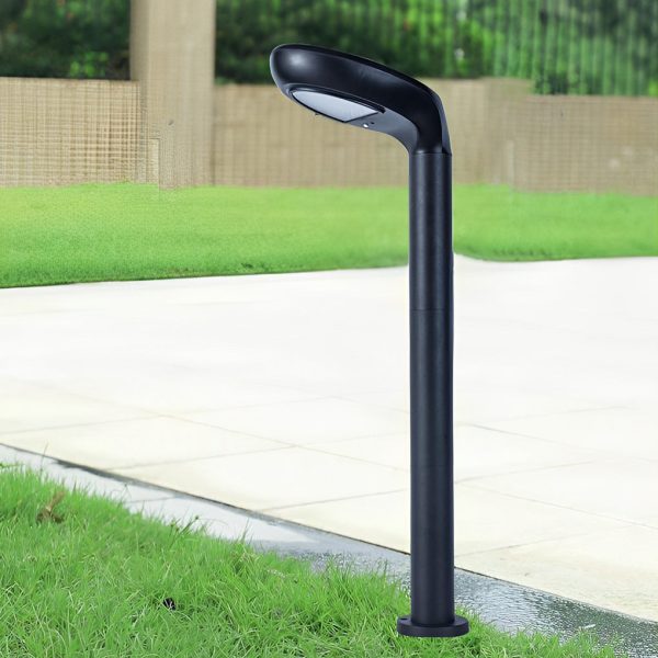 Minimalist Solar Powered Lawn Lights Sleek Aluminum Black Garden Lamp - Image 9