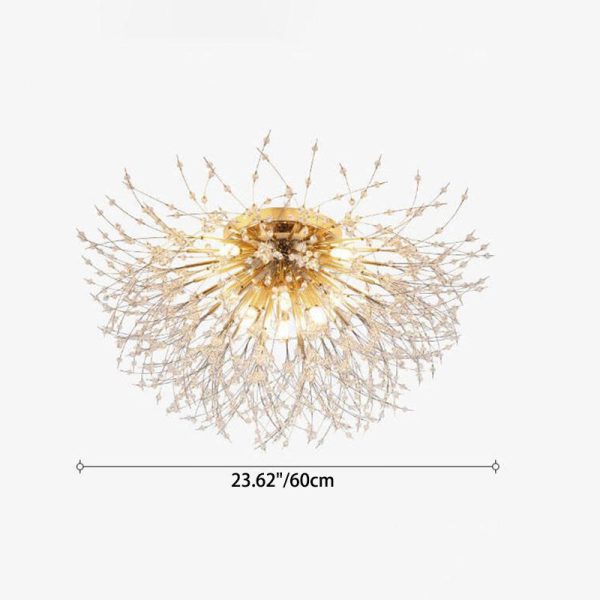 Modern Creative Dandelion Crystal 5/6/8 Light Semi-Flush Mount Ceiling Light - Image 5