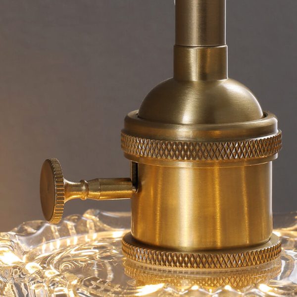 Modern Luxury Glass Bell Shade Brass 1-Light Pendant Light - Image 13