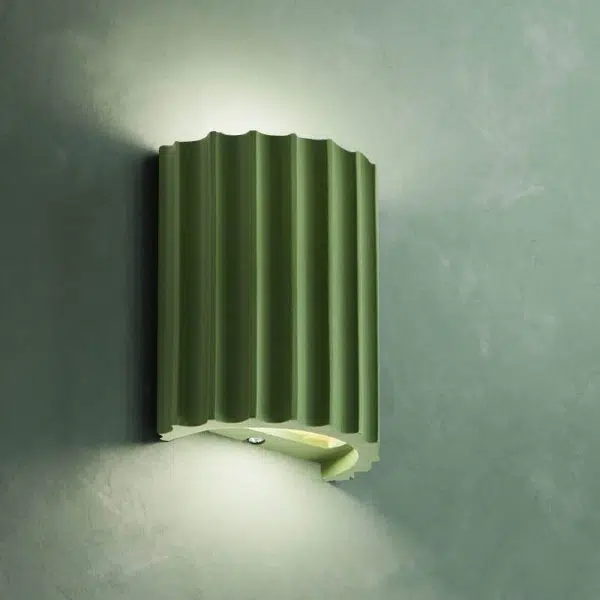 Macaron Resin Striped Half Cylinder 1-Light Wall Sconce Lamp - Image 13
