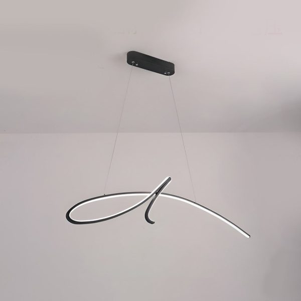 Creative Line Stepless Dimming LED Black Nordic Kitchen Pendant Lighting - Image 7