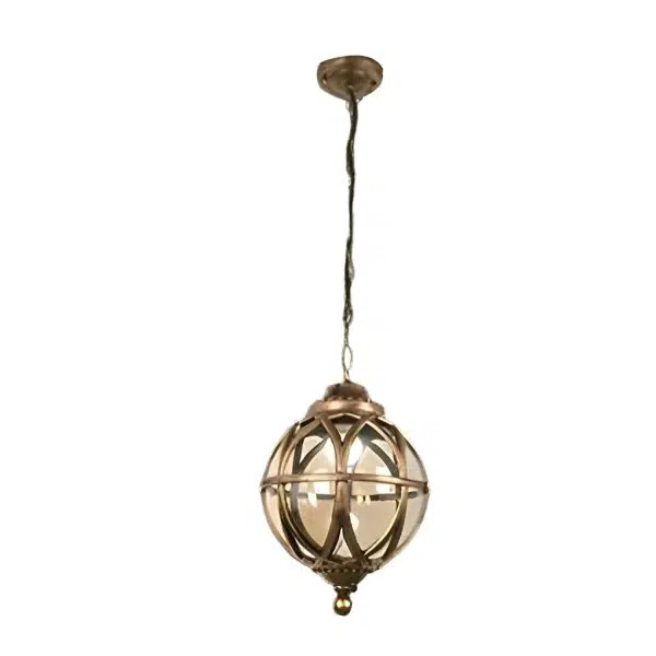 European-style Retro Pendant Aluminum Glass Hanging Ball Outdoor Ceiling Light - Image 13