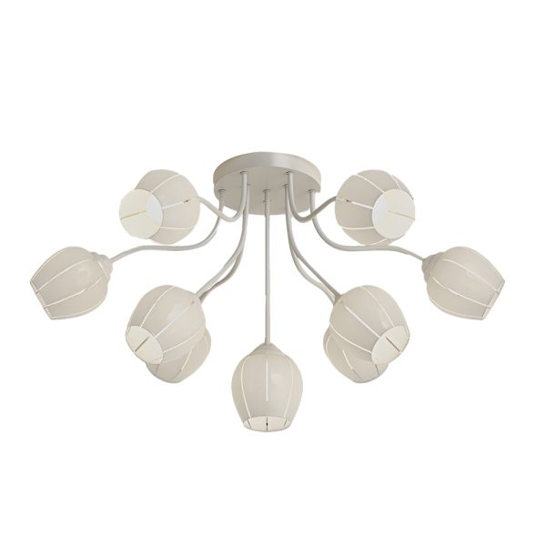 10 Heads Flowers Creative Three Step Dimming French Style Ceiling Lights - Image 7