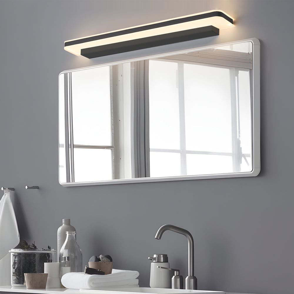 2-55ea0efe-b111-451b-aed1-ebe068defd05.jpg Matte Black Dimmable Linear LED Bathroom Vanity Light with Modern Acrylic - Image 1
