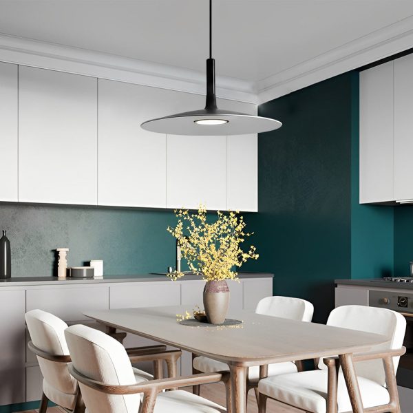 Flat Circular LED Nordic Pendant Lighting Hanging Ceiling Lights - Image 3