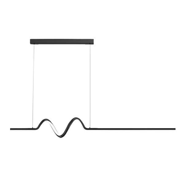 Creative Minimalist Wavy Strip LED Stepless Dimming Nordic Chandelier - Image 12
