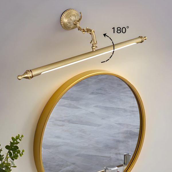 Antique Gold 180?? Rotatable LED Bathroom Vanity Light with Adjustable Ambiance - Image 5