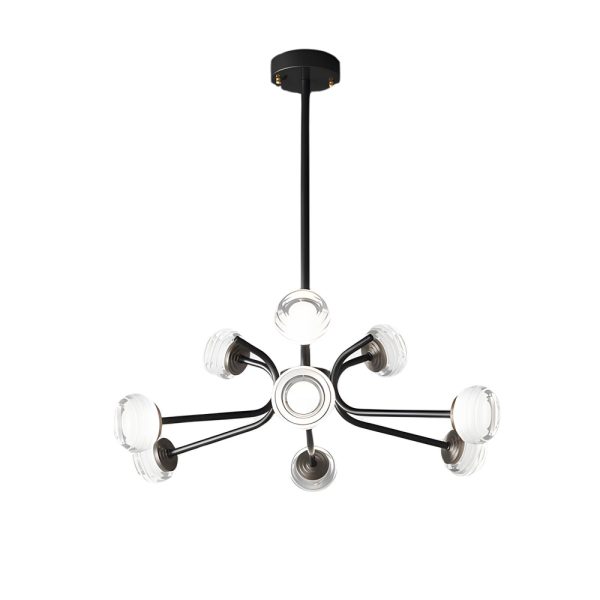 9/16-Light Black LED Sputnik Chandelier - Image 9