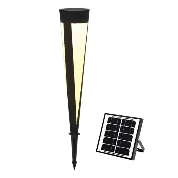 Round Outdoor Waterproof LED Gray Modern Solar Outdoor Lights Lawn Lamp - Image 13