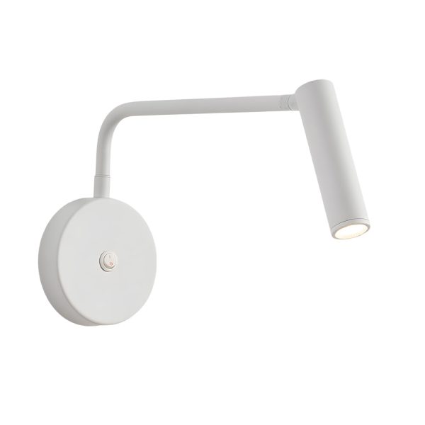 Black/White Tube LED Swing Arm Wall Light Adjustable Wall-Mounted Spotlight Bedroom Sconce Lamp - Image 10