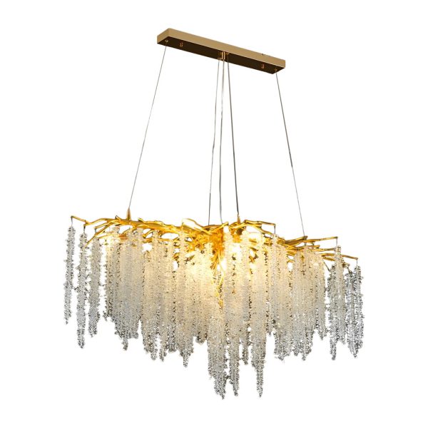 Creative Branches Crystal Pendant Decor 3 Step Dimming Modern Chandelier - Image 8