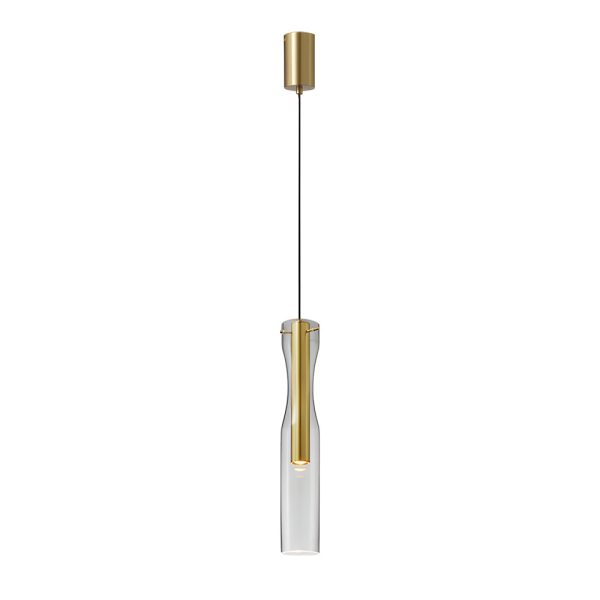 Long Glass Copper Luxury 3 Step Dimming Simple Modern Pendant Lights Fixture - Image 6