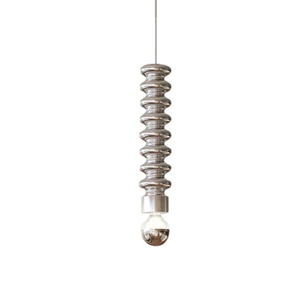 Long Creative Spiral Gourd Metal Semi-Plated Colorful Modern Pendant Lights - Image 9