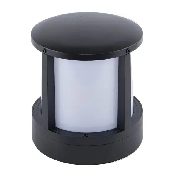 Cylindrical Aluminum LED Waterproof Black Outdoor Fence Post Lights - Image 8