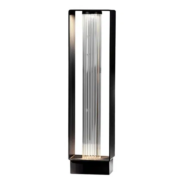 Sleek Modern Solar Path Light with Ribbed Acrylic Shade and Strip Frame - Image 12
