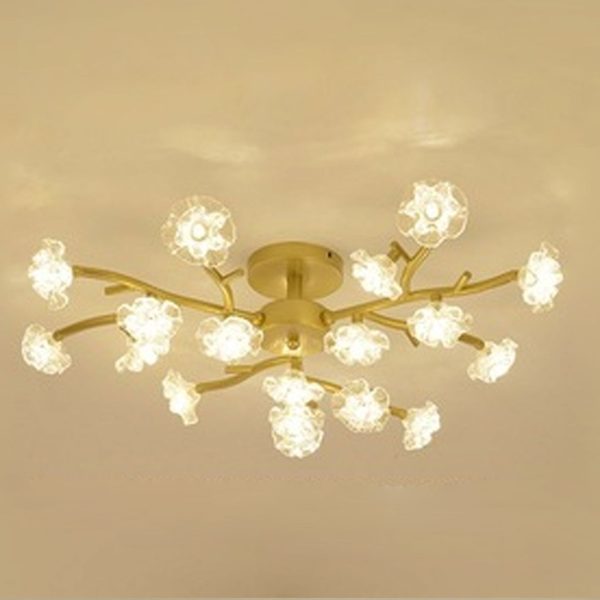 Nordic Creative Plum Blossom Tree Branch LED Semi-Flush Mount Ceiling Light - Image 12