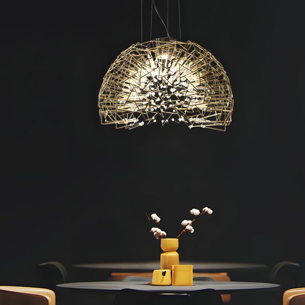 Metal Crystal Semicircular Sphere Stars Sparkle Post-Modern Chandelier - Image 2