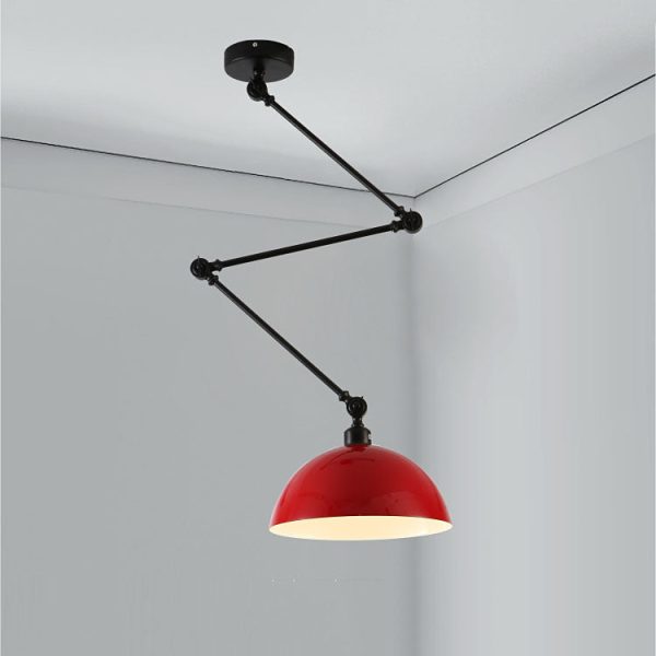 Nordic 1-Light Bowl Extendable Semi-Flush Mount Lighting - Image 10