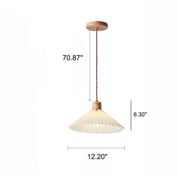 Nordic Minimalist Pleated Shade 1-Light Pendant Light - Image 9