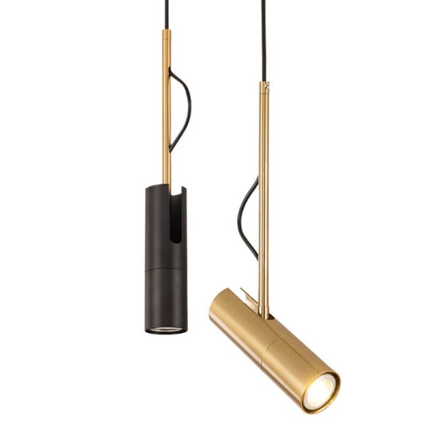 Modern Minimalist Gold 1-Light LED Spotlight Pendant Light - Image 10