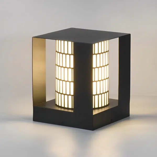 Square Lantern Waterproof LED Black Modern Backyard Landscaping Lights - Image 7