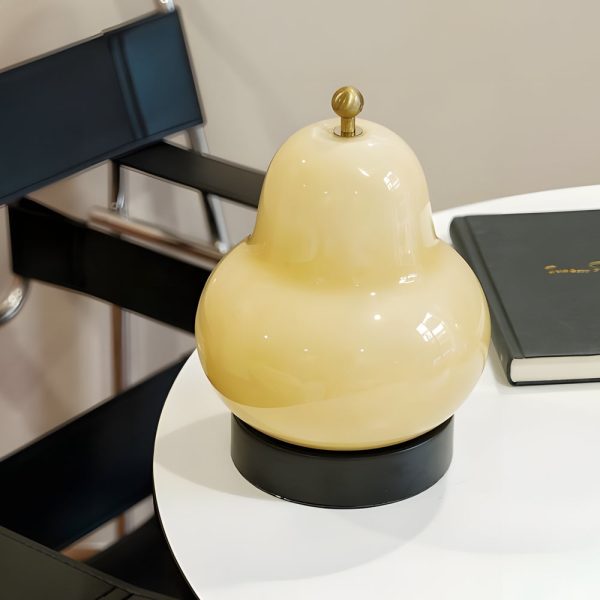 7.5 inch Glass Pear LED Table Ambient Lamp with Touch Switch - Image 4
