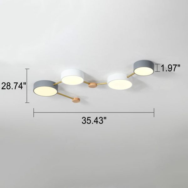 Scandinavian Minimalist Solid Wood Iron LED Flush Mount Lighting - Image 19